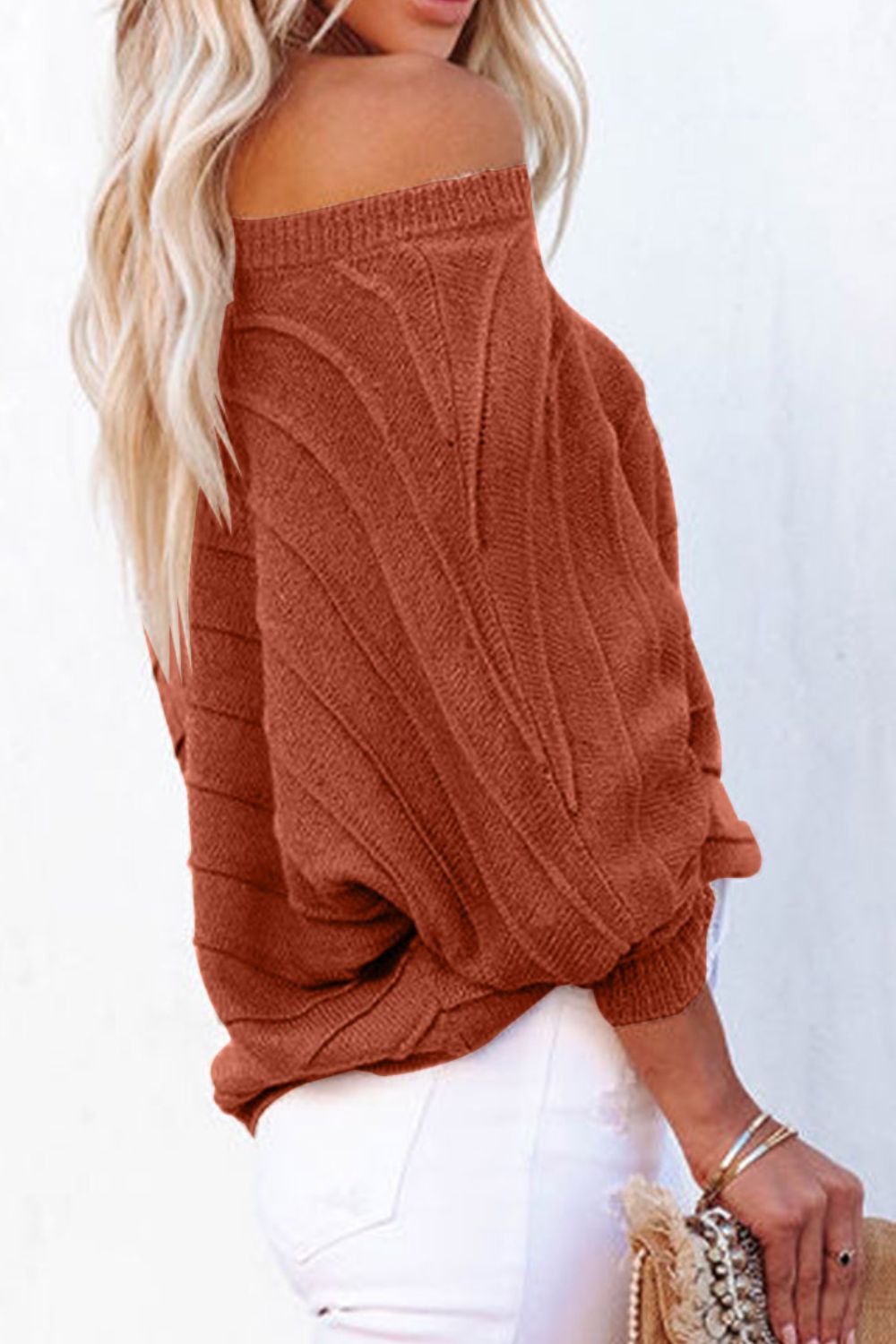 Round Neck Long Sleeve Knit Top