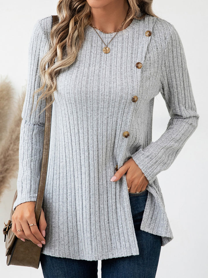 Round Neck Long Sleeve Shirt