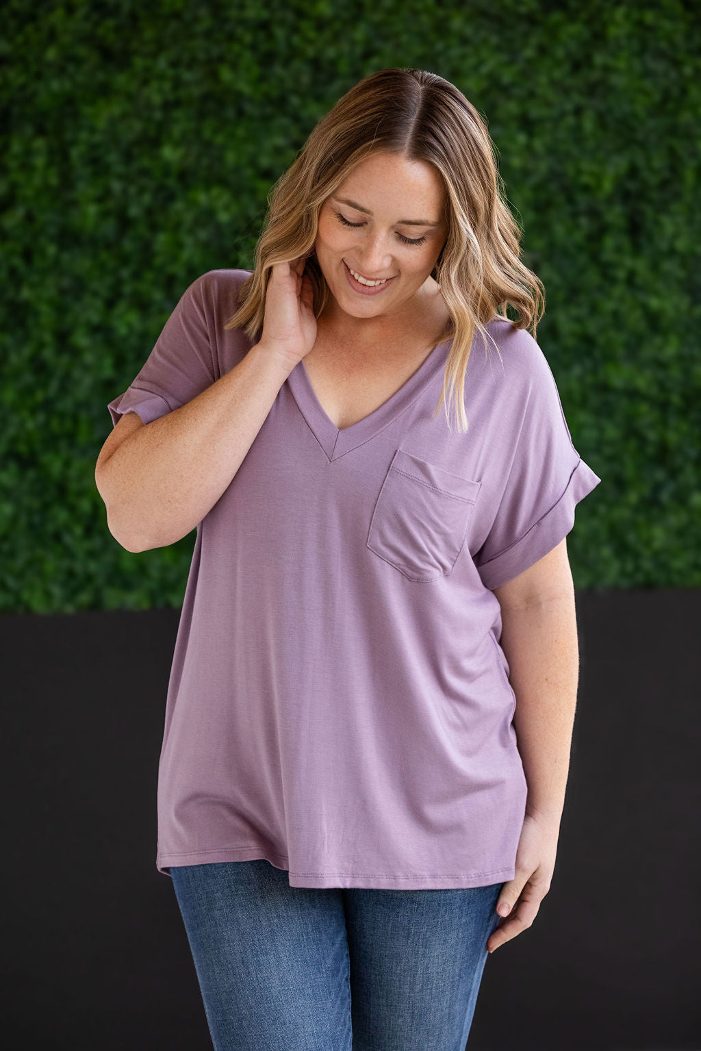 IN STOCK Sierra Pocket Top - Dusty Purple