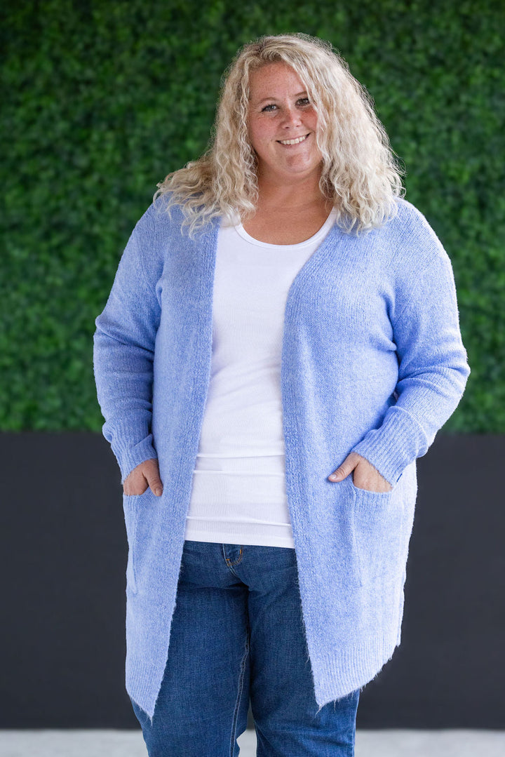 IN STOCK Madison Cozy Cardigan - Blue