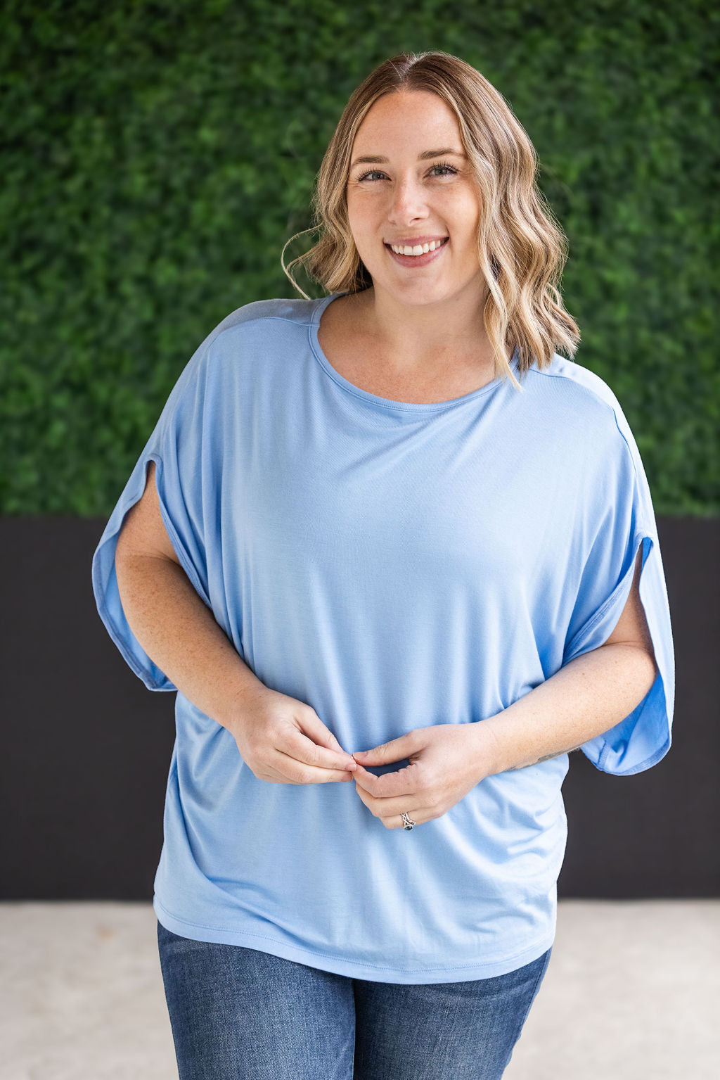 IN STOCK Darcy Dolman Top - Sky Blue