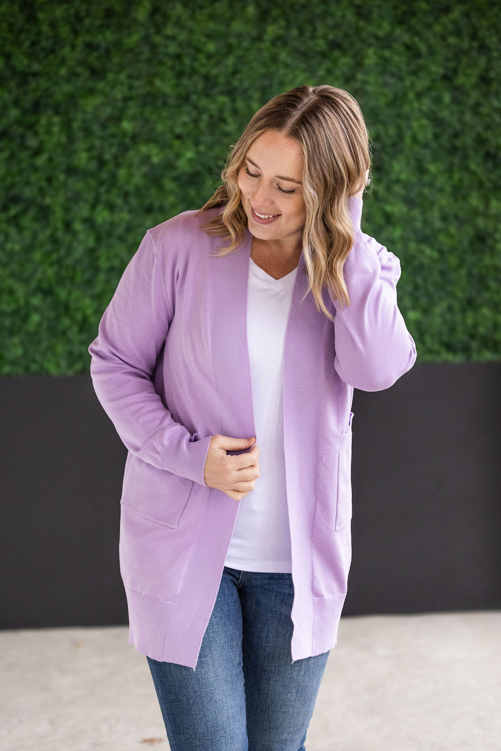 IN STOCK High Pocket Cardigan - Lavender FINAL SALE