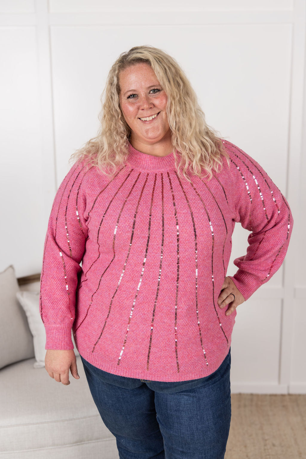 IN STOCK Sparkle Stripes Sweater