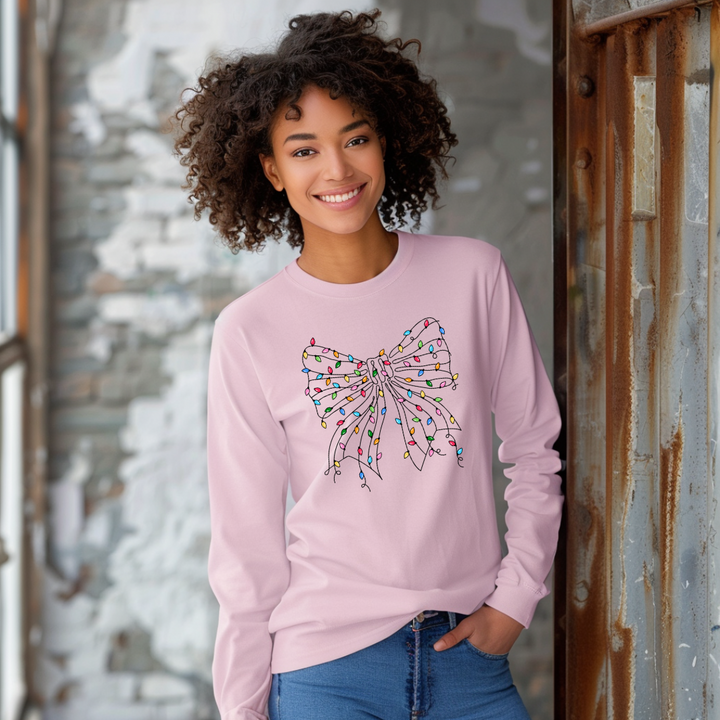 Lights in a Bow Graphic Long Sleeve Tee