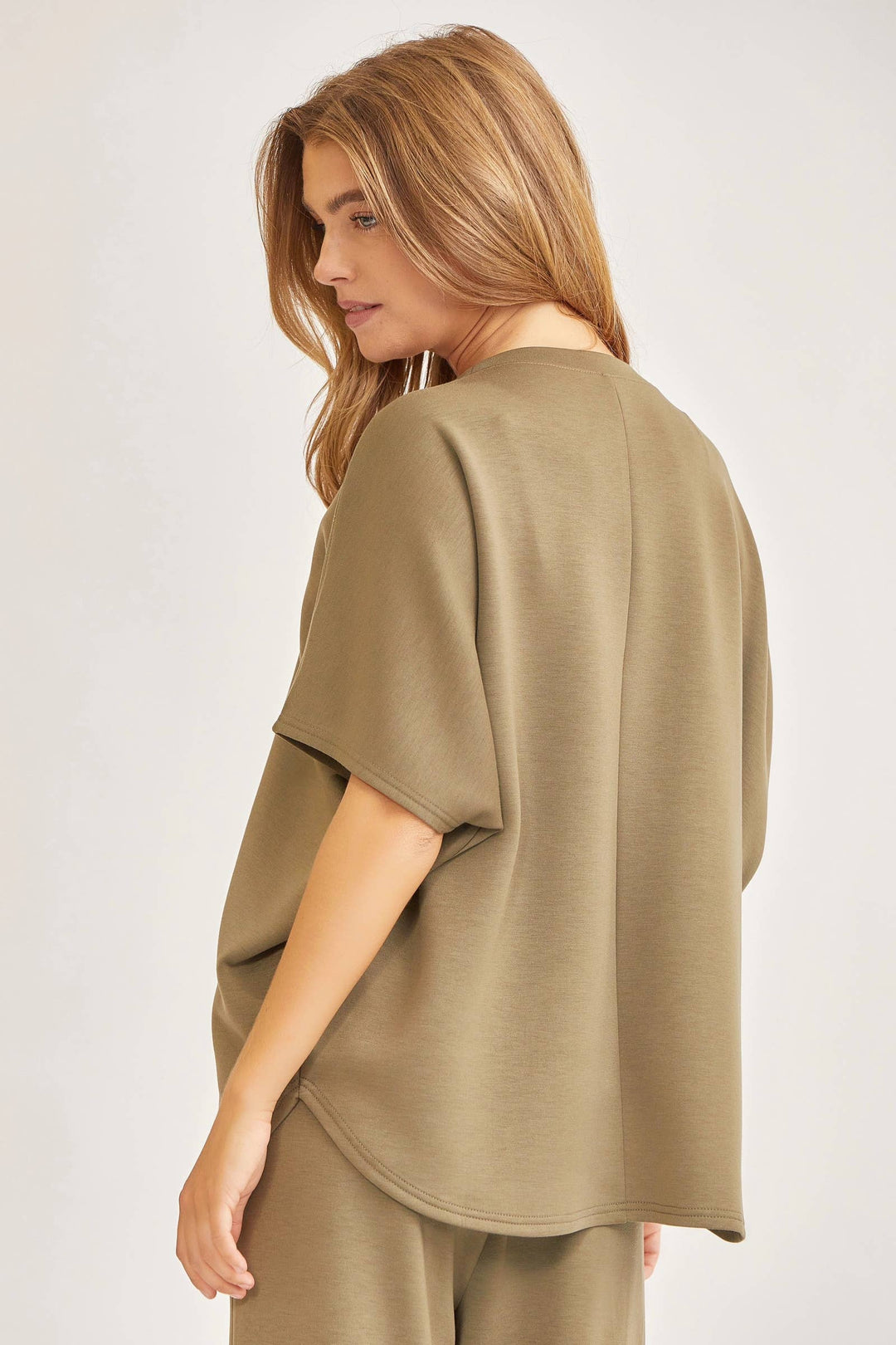 Poncho Top + Bell Bottom Travel Modal Set-PLUS SIZES