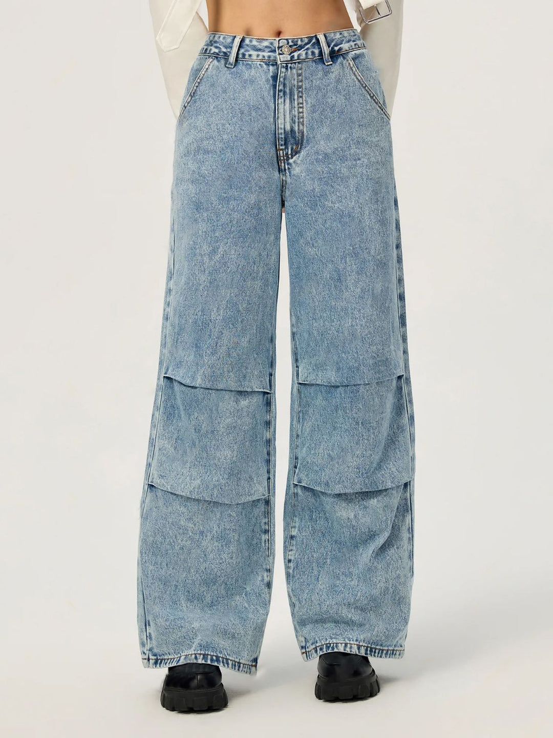 Wide Leg Jeans with Pockets