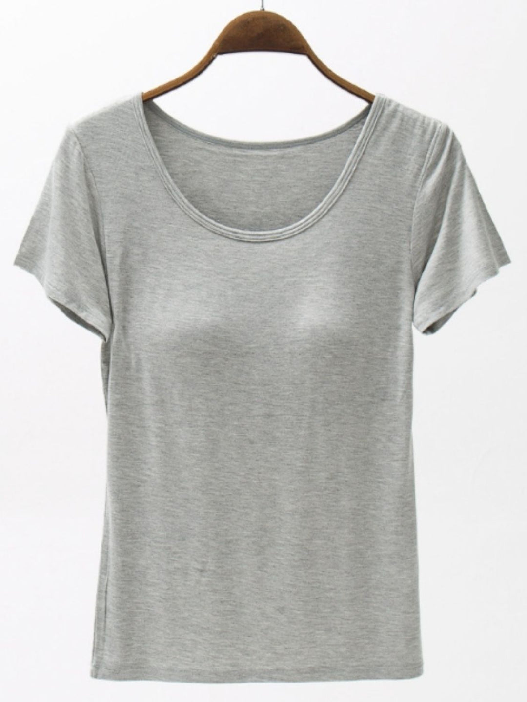 Round Neck Modal T-Shirt with Bra