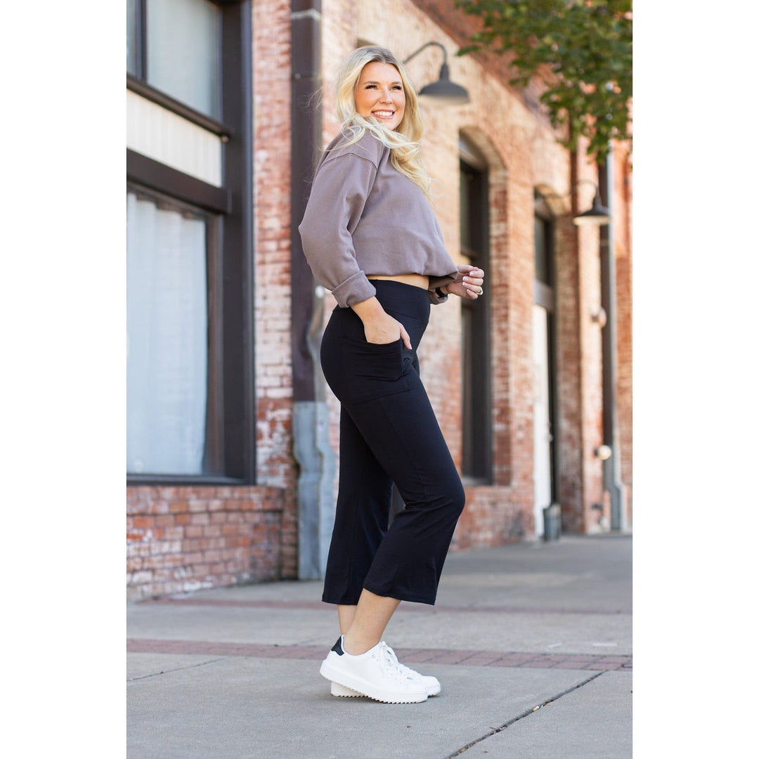 The Delilah - Kick Flare Leggings with Pockets- by Julia Rose