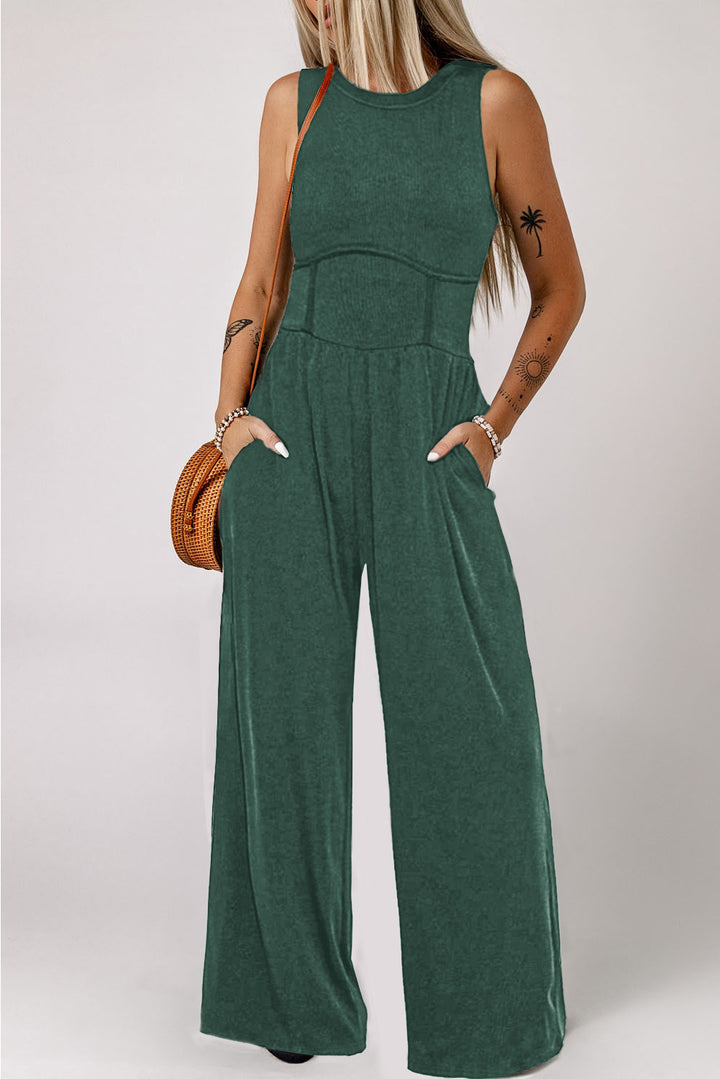 Remington Round Neck Sleeveless Jumpsuit