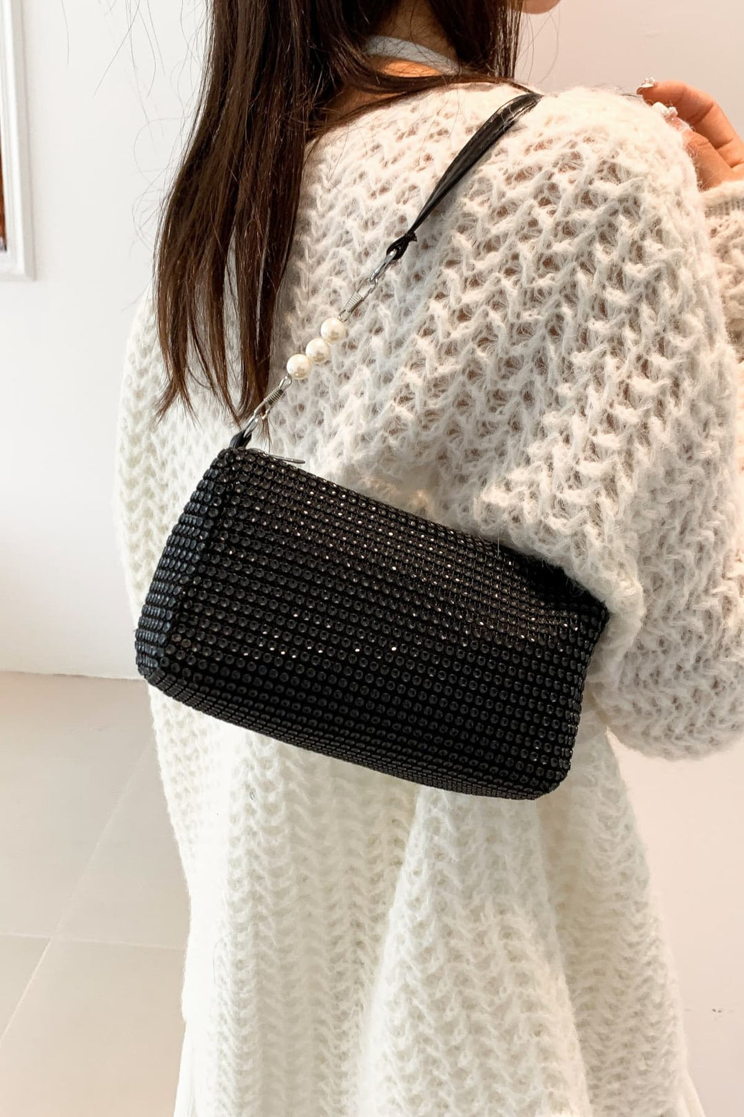 Openwork Crossbody Bag with Removable Strap