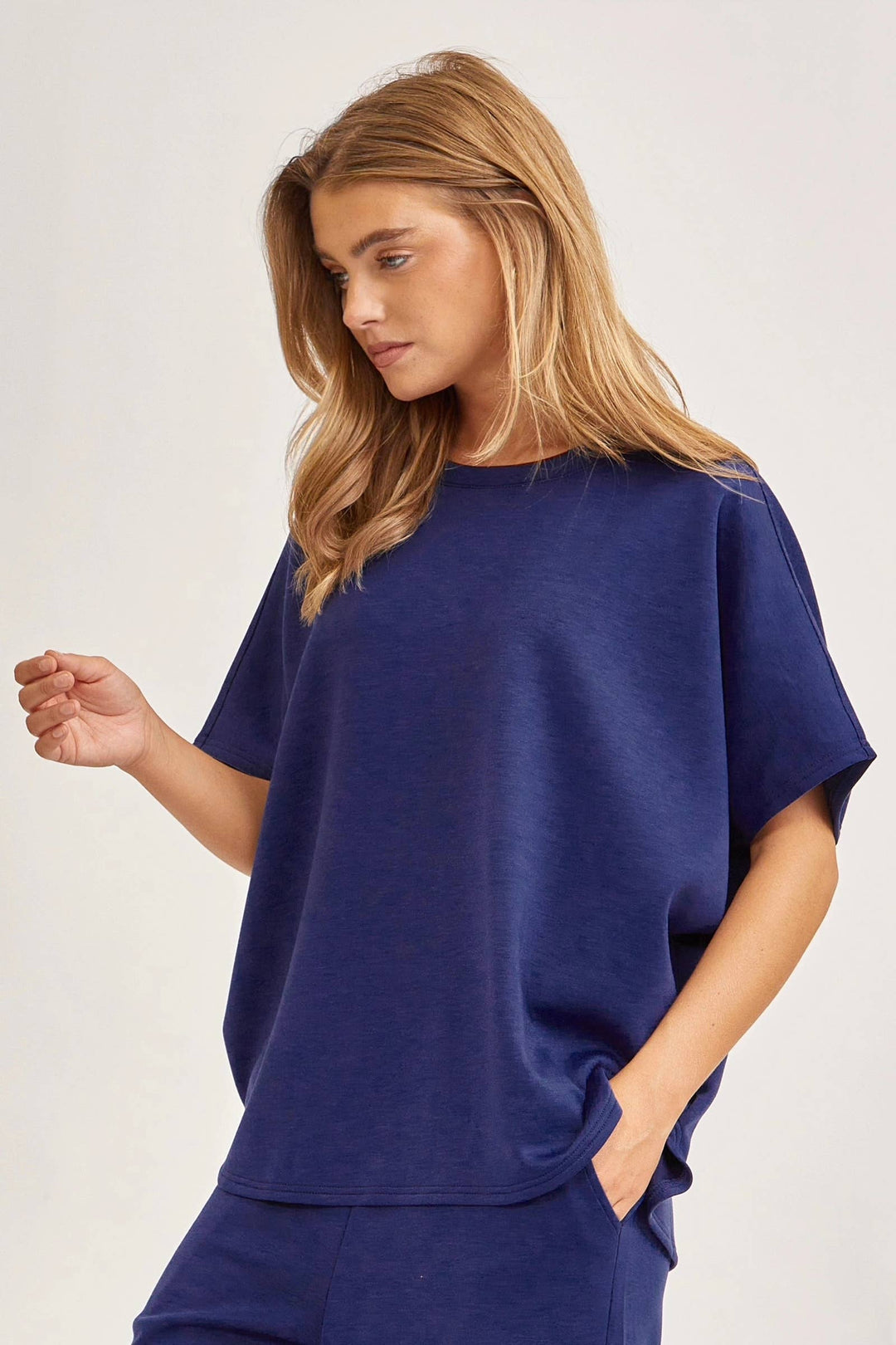 Poncho Top + Bell Bottom Travel Modal Set-PLUS SIZES