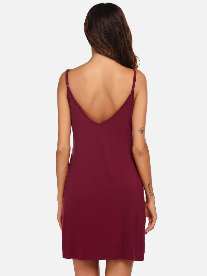 Scoop Neck Spaghetti Strap Lounge Dress