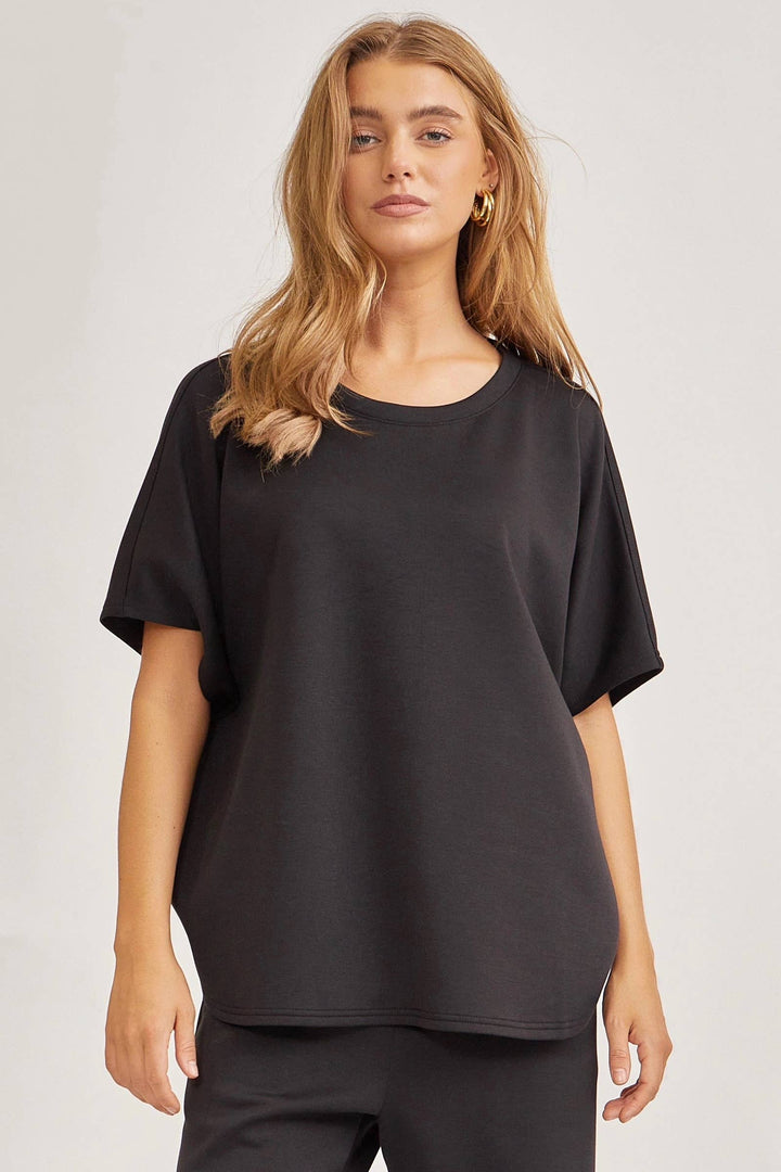 Poncho Top + Bell Bottom Travel Modal Set-PLUS SIZES