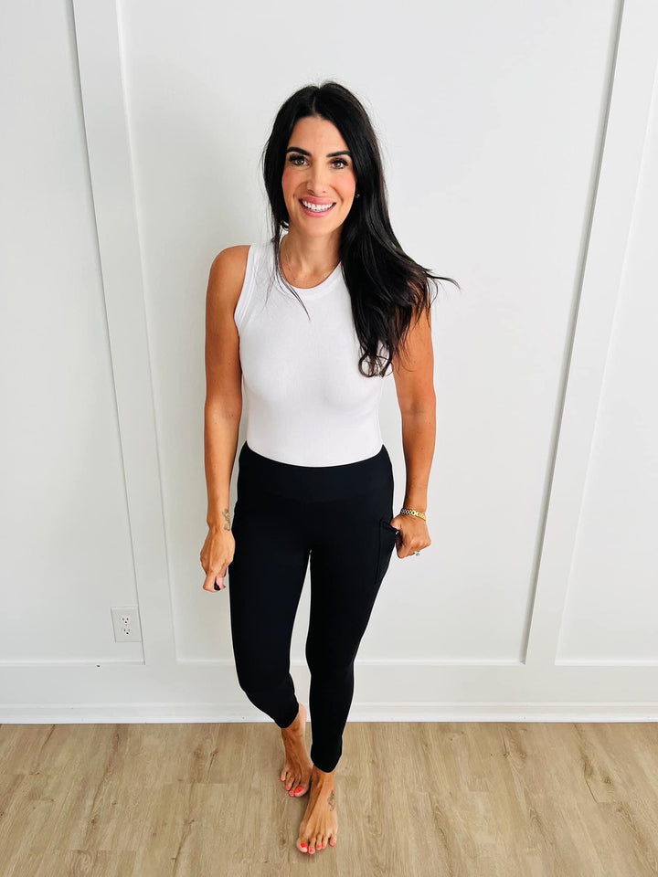 OW Luxe Custom Black Pocket Leggings - BEST SELLER