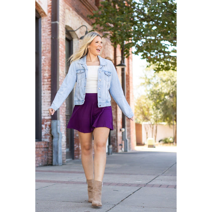 The Bailey Purple Skort- by Julia Rose