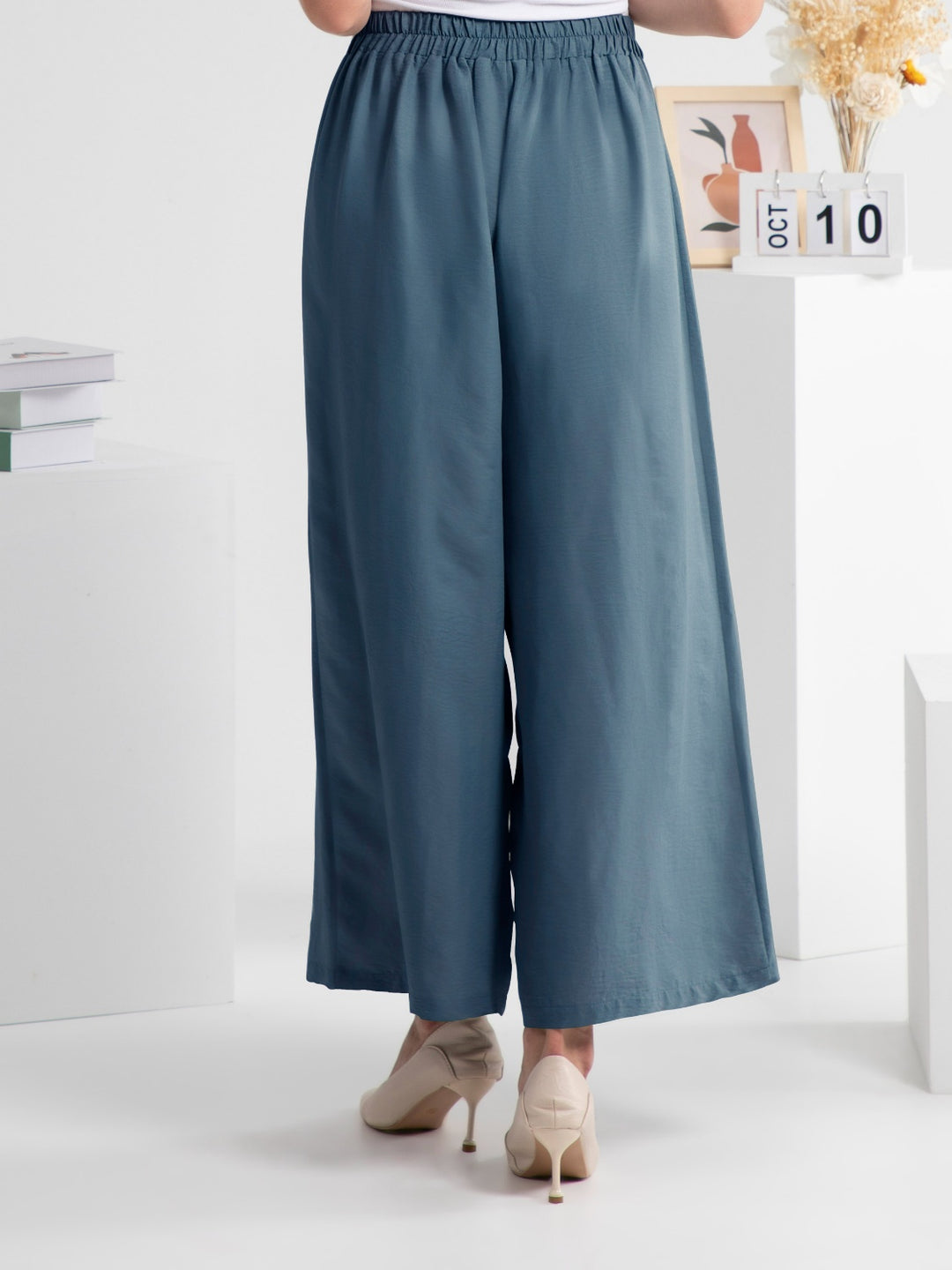 FAM-FAM Wide Leg Elastic Waist Pants