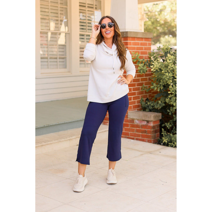 The Lydia Navy High Waisted Gaucho Pants-by Julia Rose®