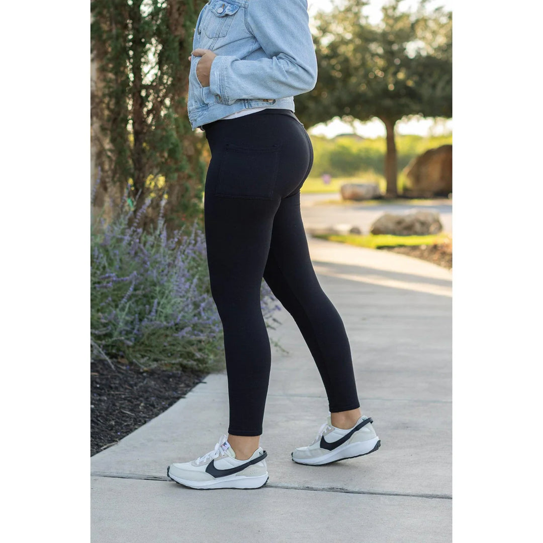 OW Luxe Custom Black Pocket Leggings - BEST SELLER