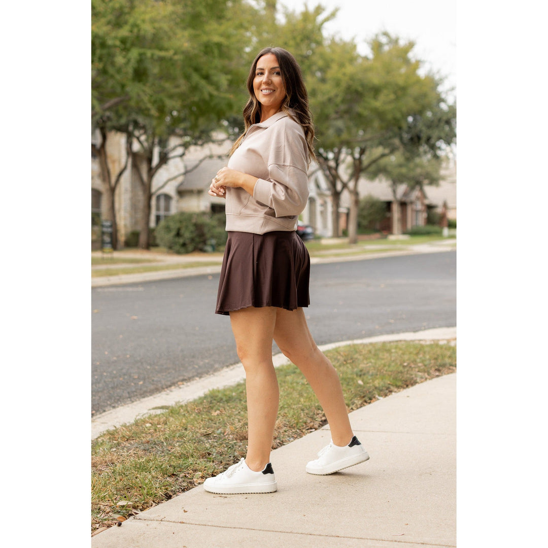 The Britt - Brown Skort- by Julia Rose