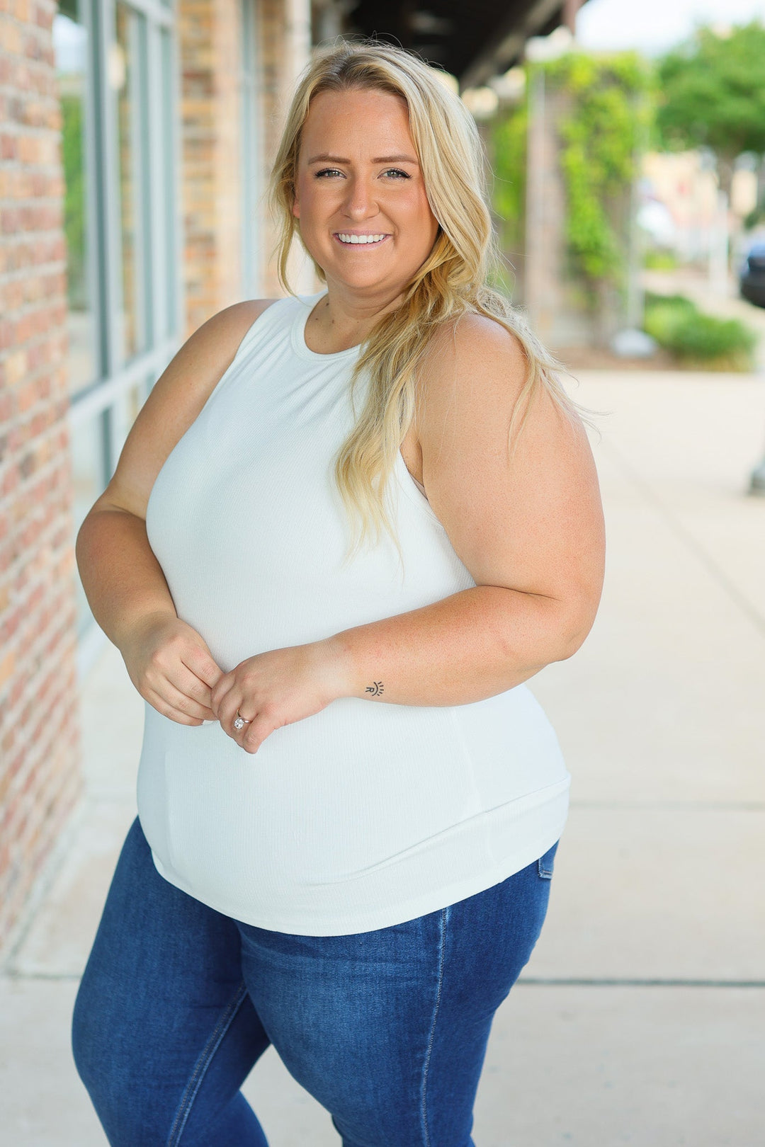 IN STOCK Tara Ribbed Tank - White