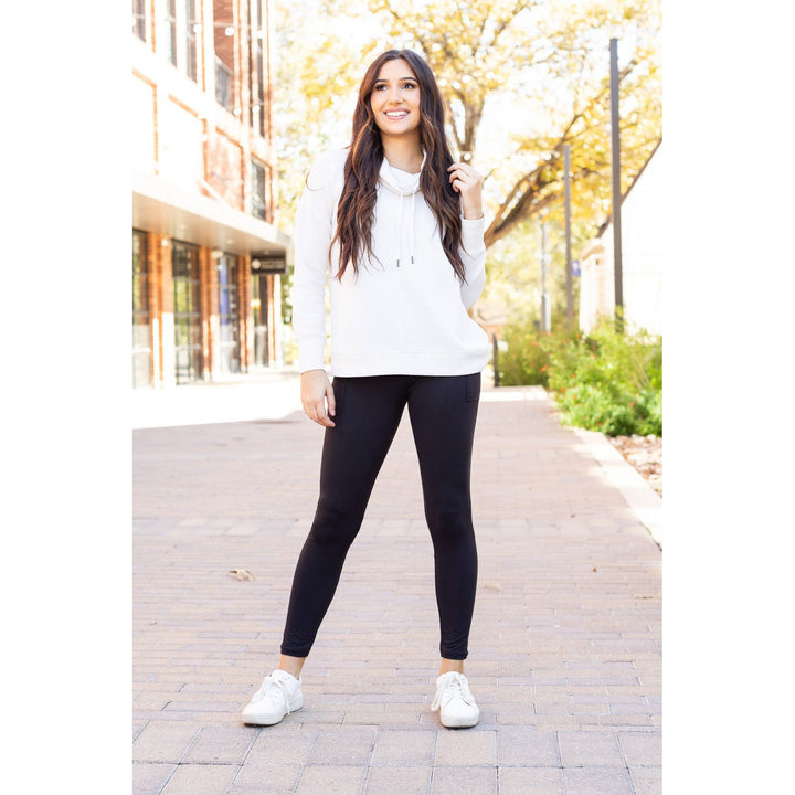 * OW BLACK FULL-LENGTH Leggings with POCKET- BEST SELLER!