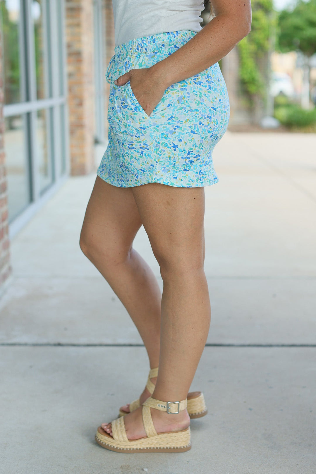 IN STOCK Sienna Skort - Aqua Micro Floral