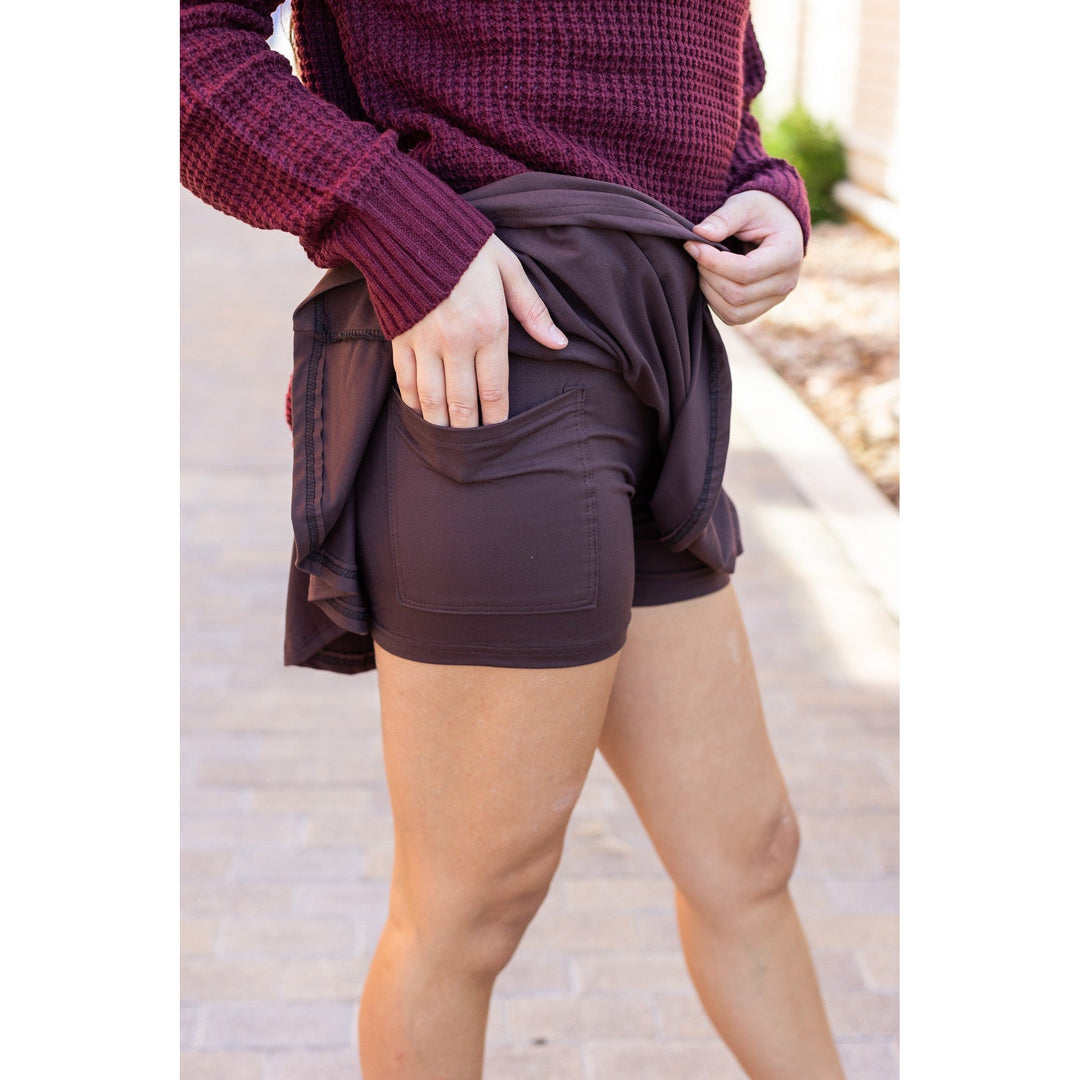 The Britt - Brown Skort- by Julia Rose