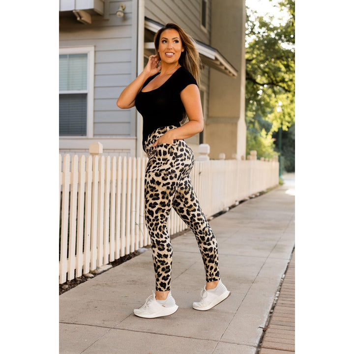 Brown Leopard Leggings  - Luxe Leggings by Julia Rose®