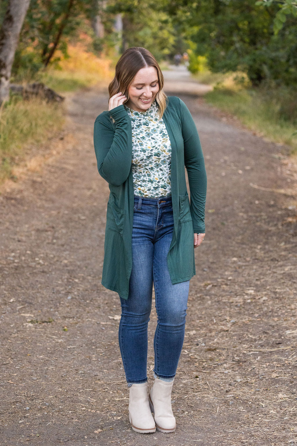 IN STOCK Blair Long Sleeve Top - Green Floral