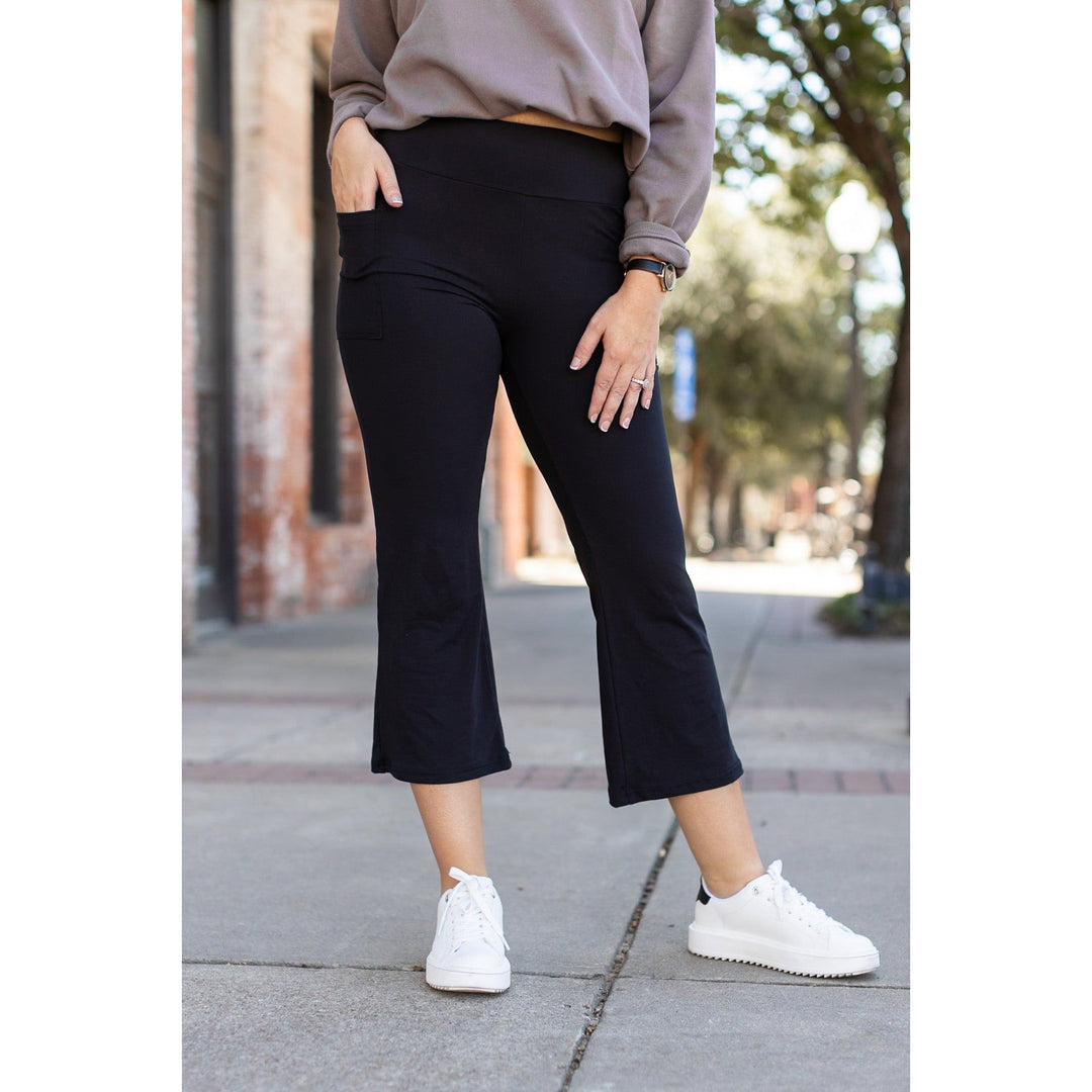 The Delilah - Kick Flare Leggings with Pockets- by Julia Rose