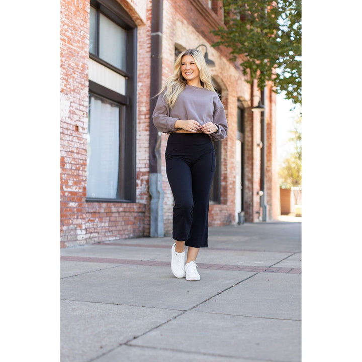 The Delilah - Kick Flare Leggings with Pockets- by Julia Rose