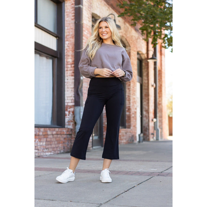 The Delilah - Kick Flare Leggings with Pockets- by Julia Rose