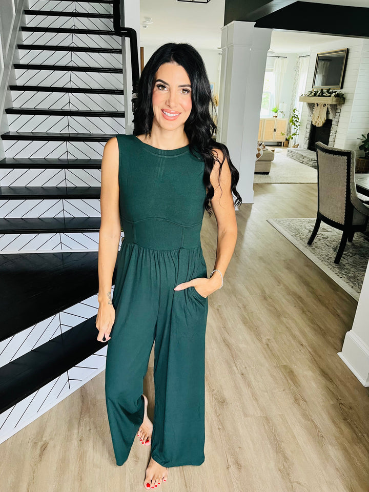 Remington Round Neck Sleeveless Jumpsuit