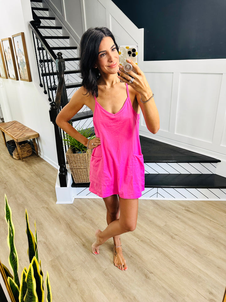 98 Degrees Scoop Neck Cami Dress and Shorts Set