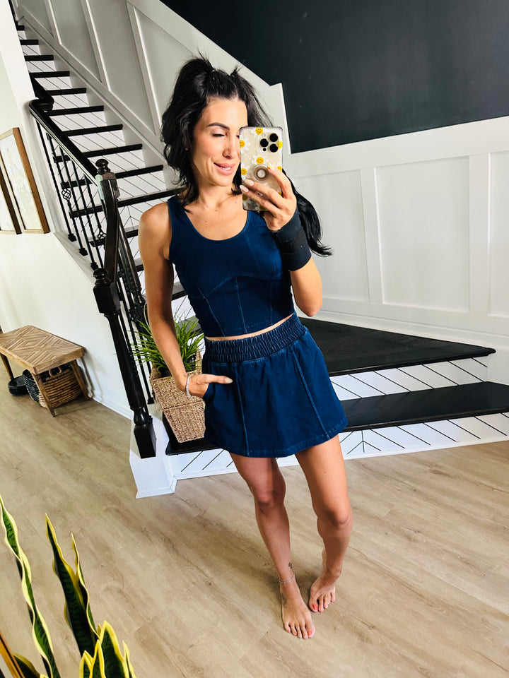 City Siren Skort in Denim