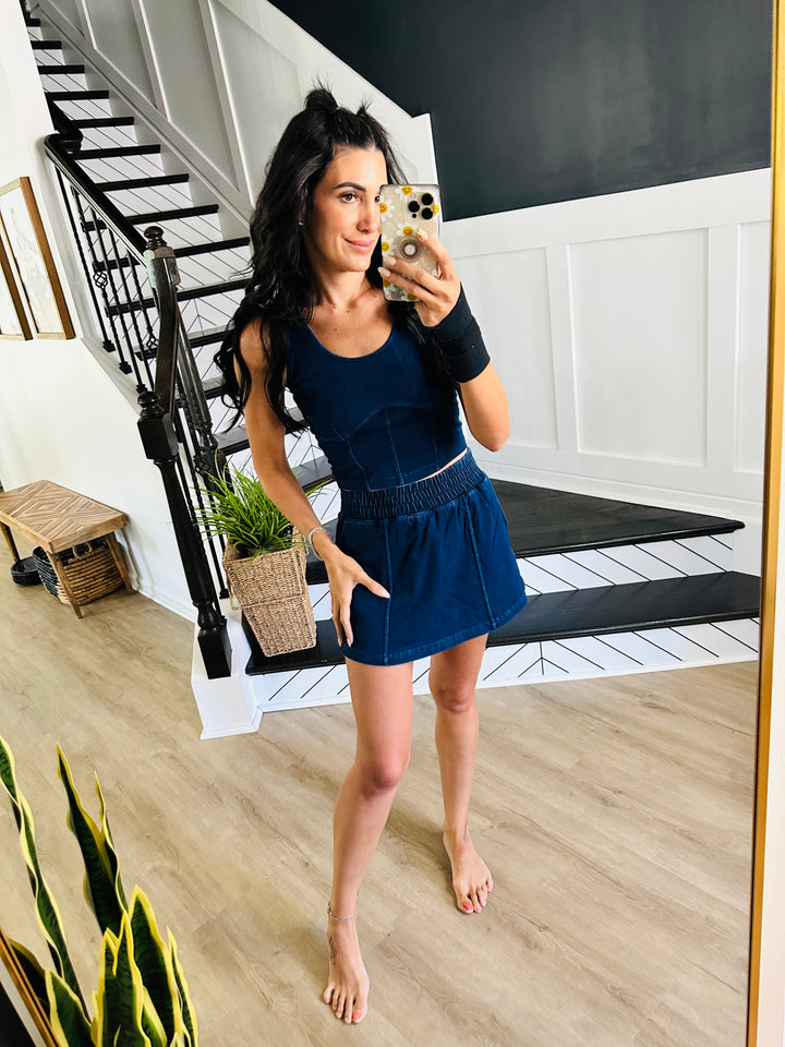 City Siren Skort in Denim