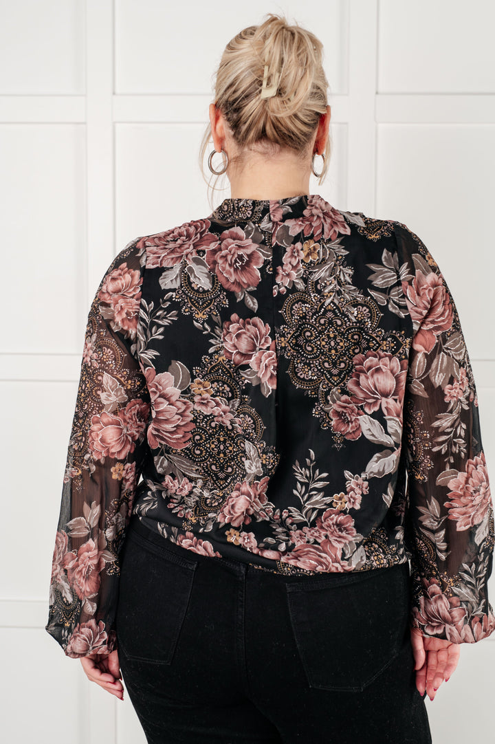 I Wish We Had it All Surplice Floral Blouse