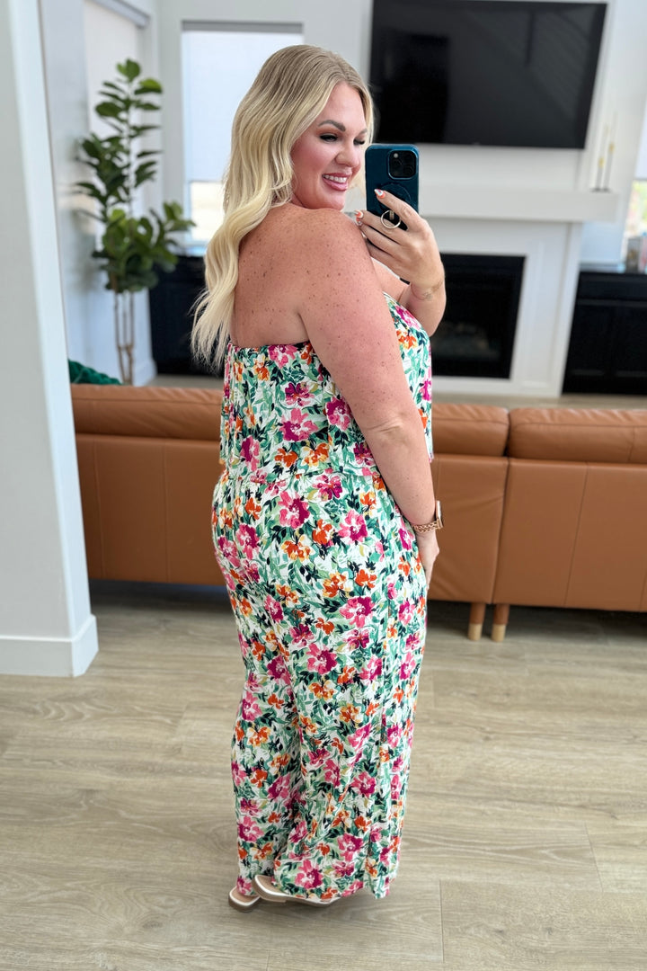 Life of the Party Floral Jumpsuit in Green