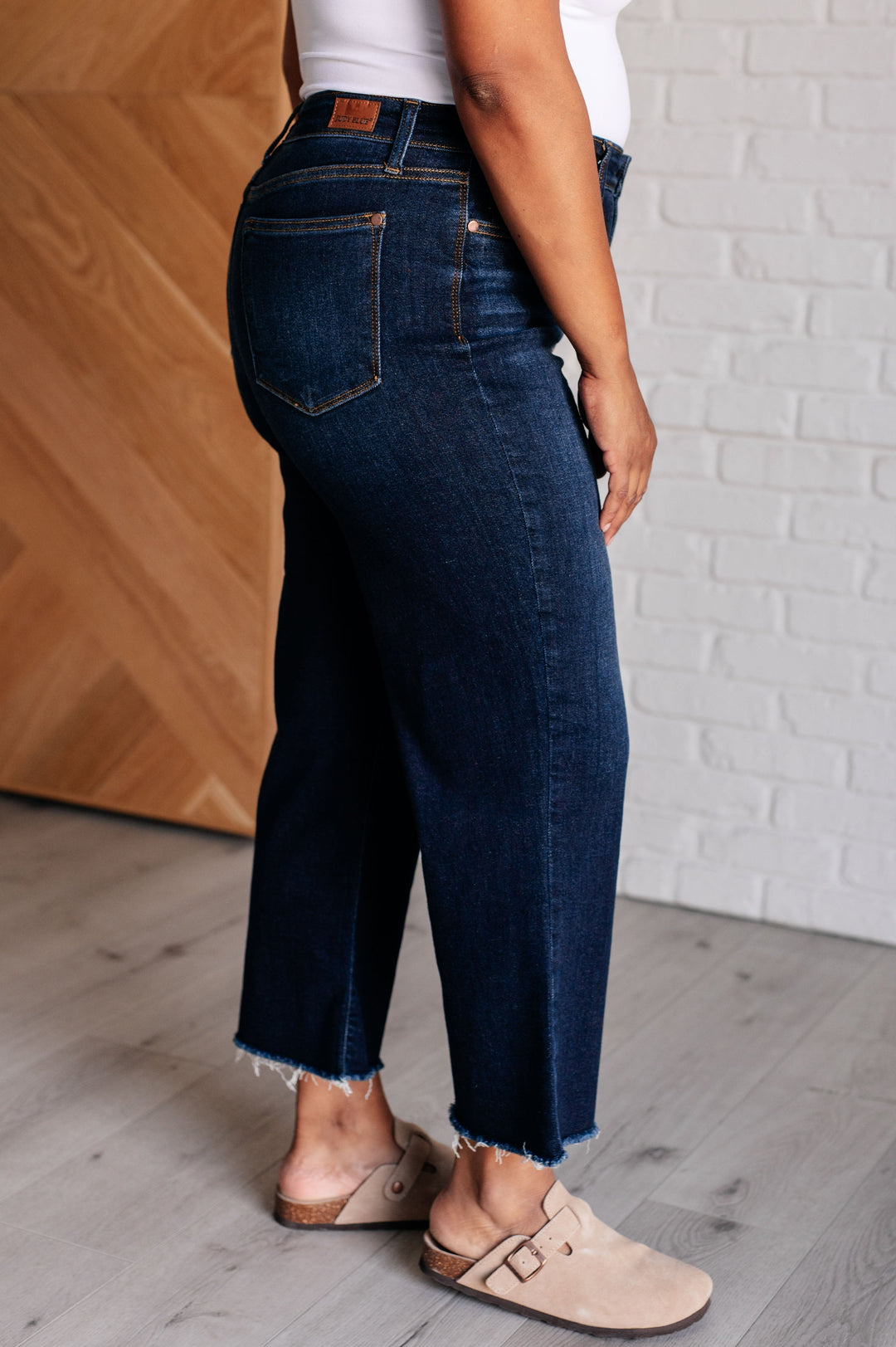 Madeline High Rise Cropped Wide Leg Judy Blue Jeans