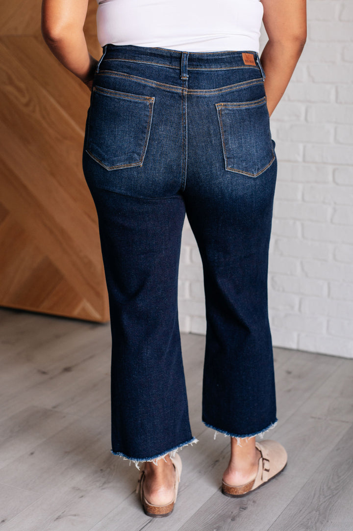 Madeline High Rise Cropped Wide Leg Judy Blue Jeans