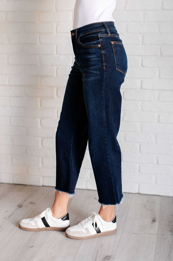 Madeline High Rise Cropped Wide Leg Judy Blue Jeans