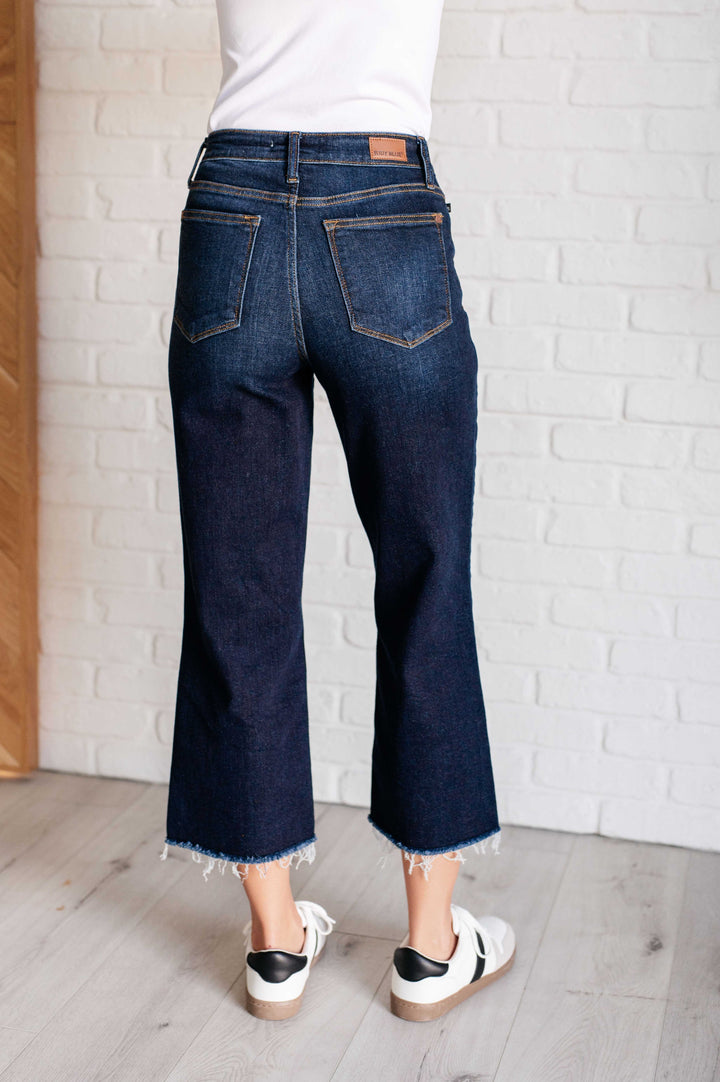 Madeline High Rise Cropped Wide Leg Judy Blue Jeans