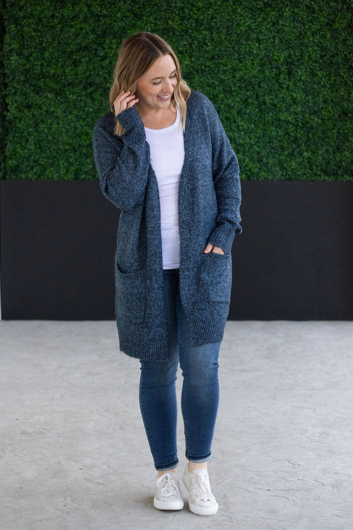 IN STOCK Madison Cozy Cardigan - Midnight Skies