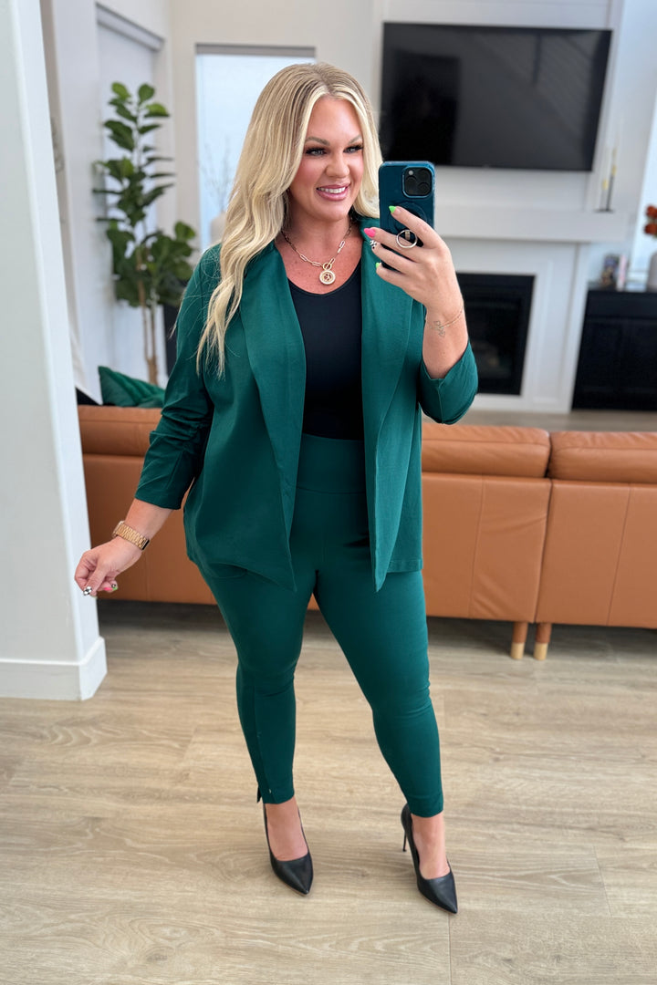 Magic Ankle Crop Skinny Pants in Hunter Green