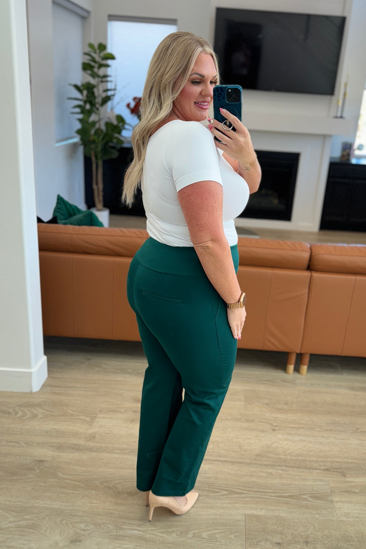 Magic Straight Pants in Hunter Green