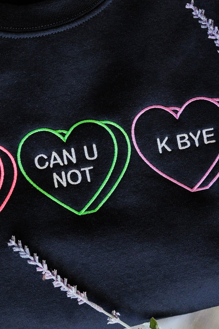 Snarky Valentine Embroidered Sweatshirt