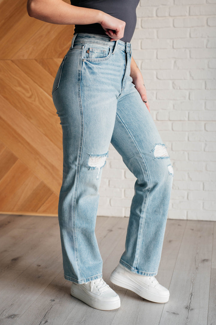 Judy Blue- Patricia High Rise Rigid Magic 90's Straight Jeans