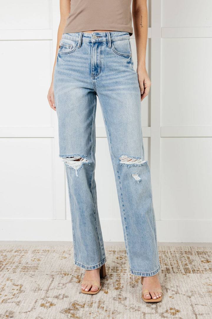 Judy Blue- Patricia High Rise Rigid Magic 90's Straight Jeans