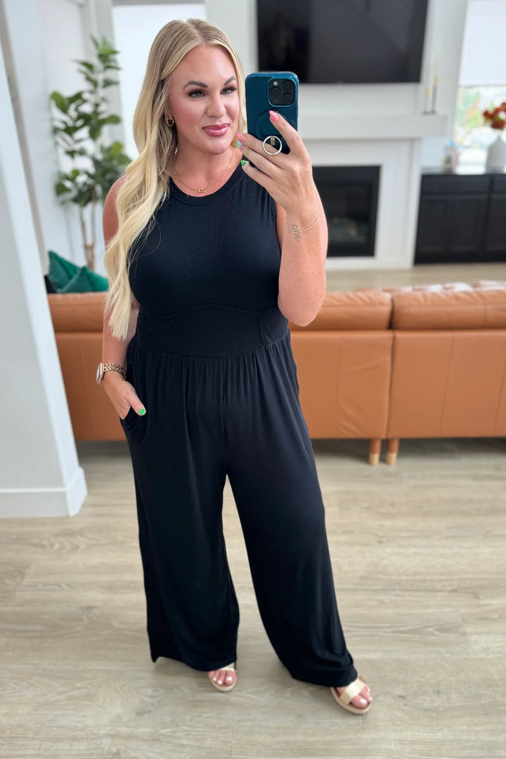 Remington Round Neck Sleeveless Jumpsuit