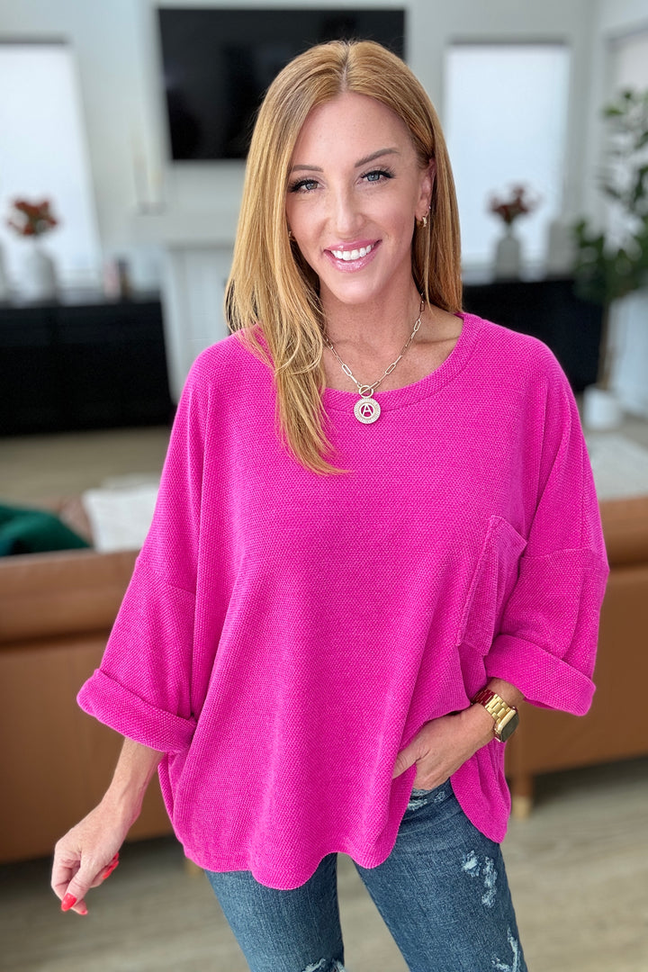 Pink Thoughts Chenille Blouse